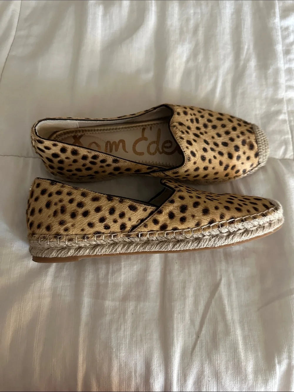 Sam Edelman Cheetah Print Espadrille Flats in Tan and Black
